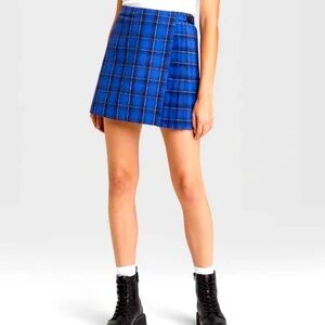 Wild Fable Plaid Blue Skirt